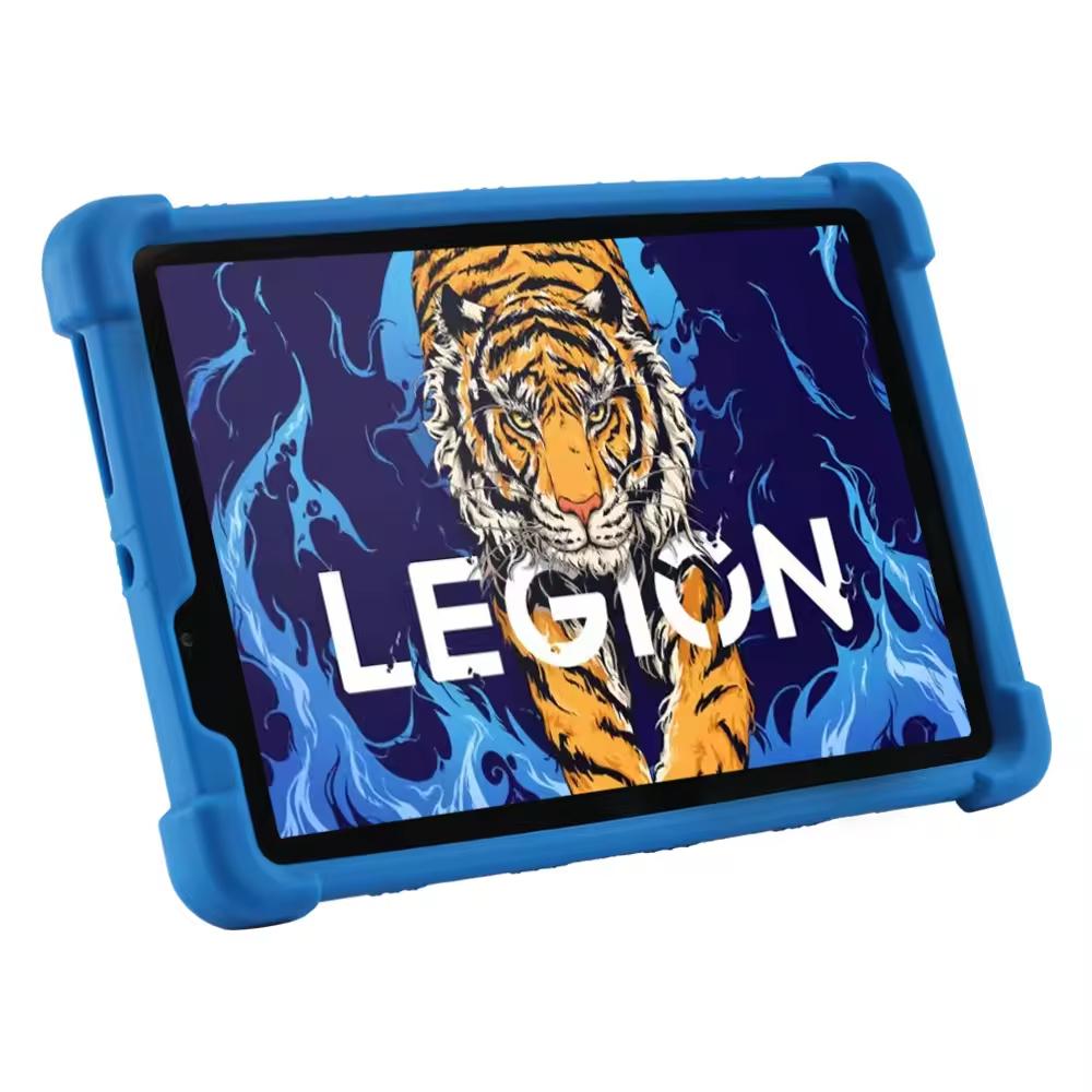 For Lenovo Legion Y700 Case Kickstand Red Blue Rainbow Soft Silicone 4 Corner Protective Tablet Case for Lenovo Legion Y700