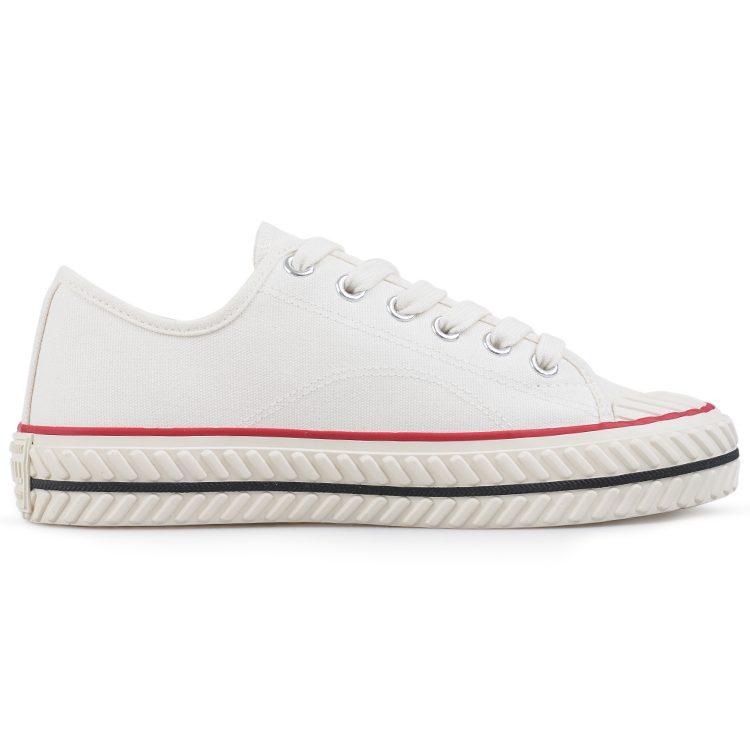 MLB Playball Slip Resistant, Abrasion Resistant, Breathable, Lightweight Low top Canvas Shoes Unisex White 32SHP1111-50W