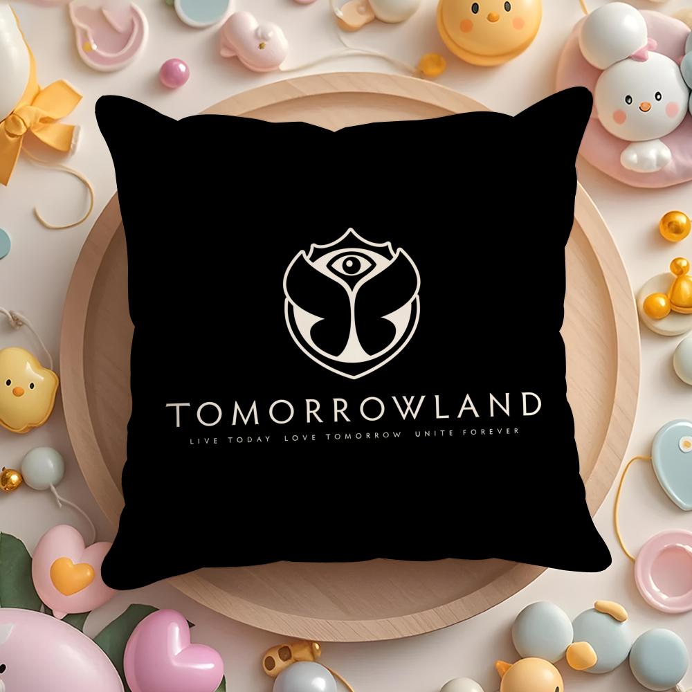 Cushion Cover Tomorrowland Music Festival Plush Fabric Soft Double-Sided Printed Sofa Warm Winter Home Gift Pillow Case
