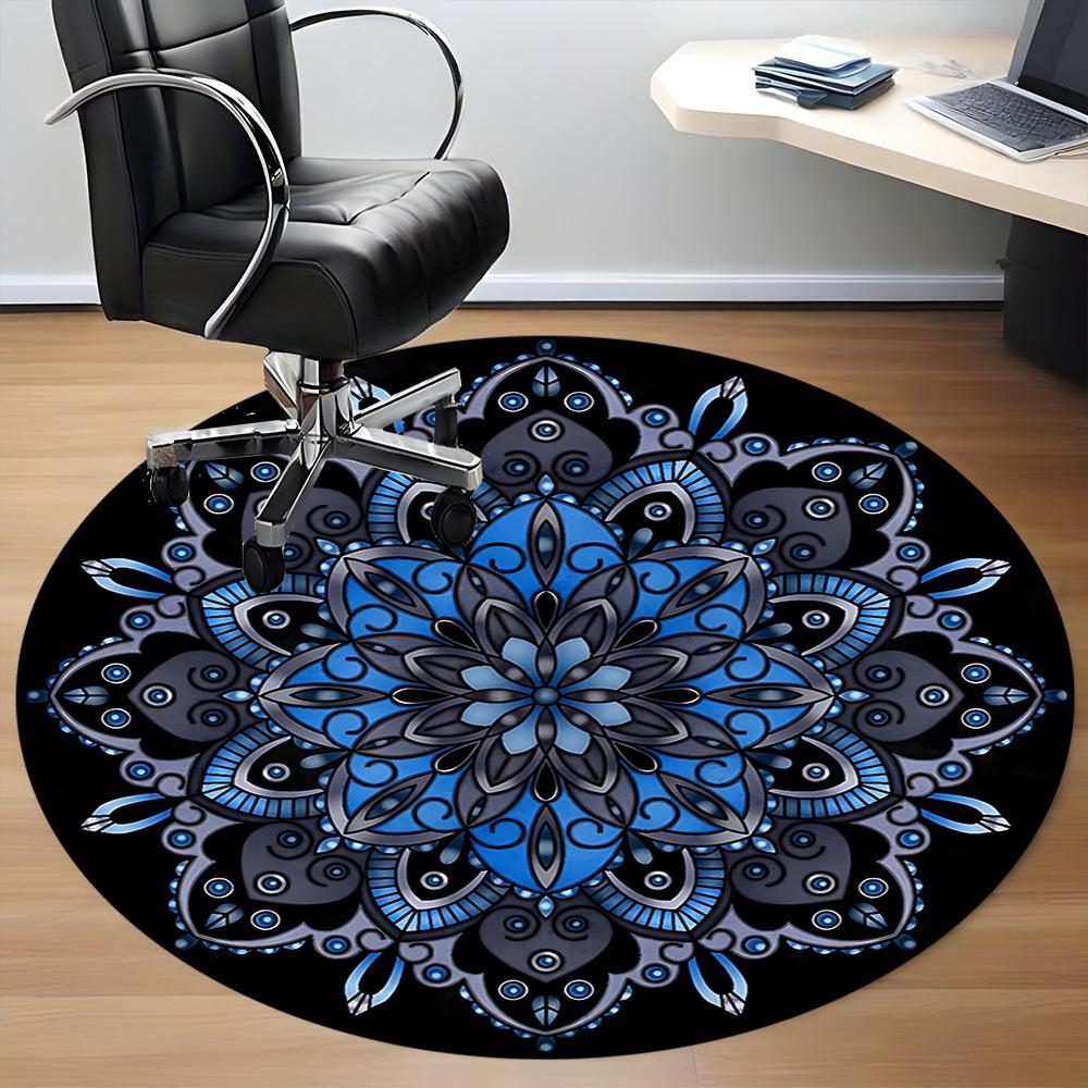 1PC Mandala Pattern Chair Carpet for Office, Indoor Non-Slip Washable Carpet, Soft Comfortable Mat For Office Room yy250930263