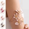 Retro Flower Bracelet Enamel Glaze Floral Armband Fashion Accessories Open Arm Bangle  Women