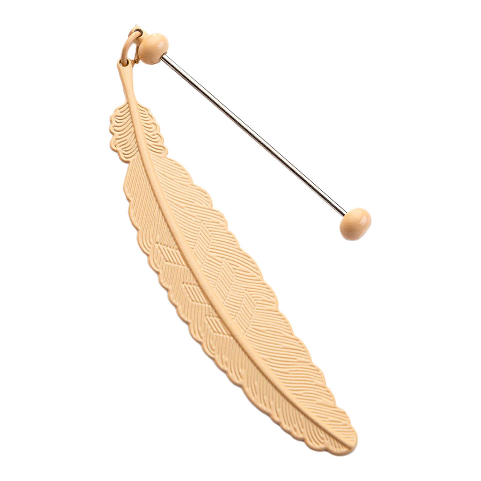 

Закладки для книг из перьев с бусинами, металлический держатель для страниц книг с подвеской в виде пера, подарок для любителей чтения 12