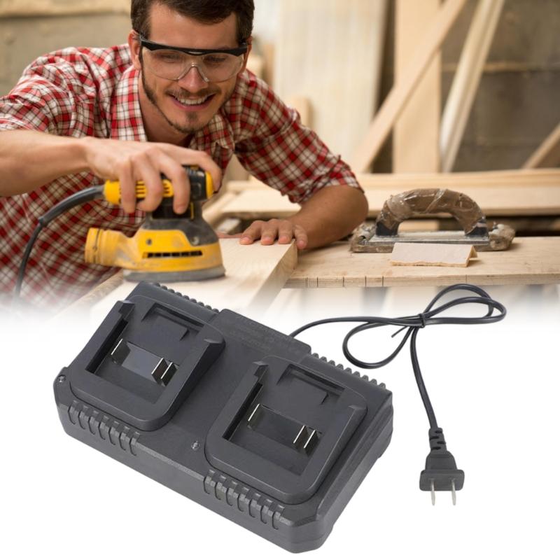 2 Slot Power Tool Charging Station 1.2A 21V Battery Fast Chargers Double Battery Chargers High Efficiency Portable