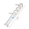Transparent Clear Blue Dots Crystal Glass Quantity Plug