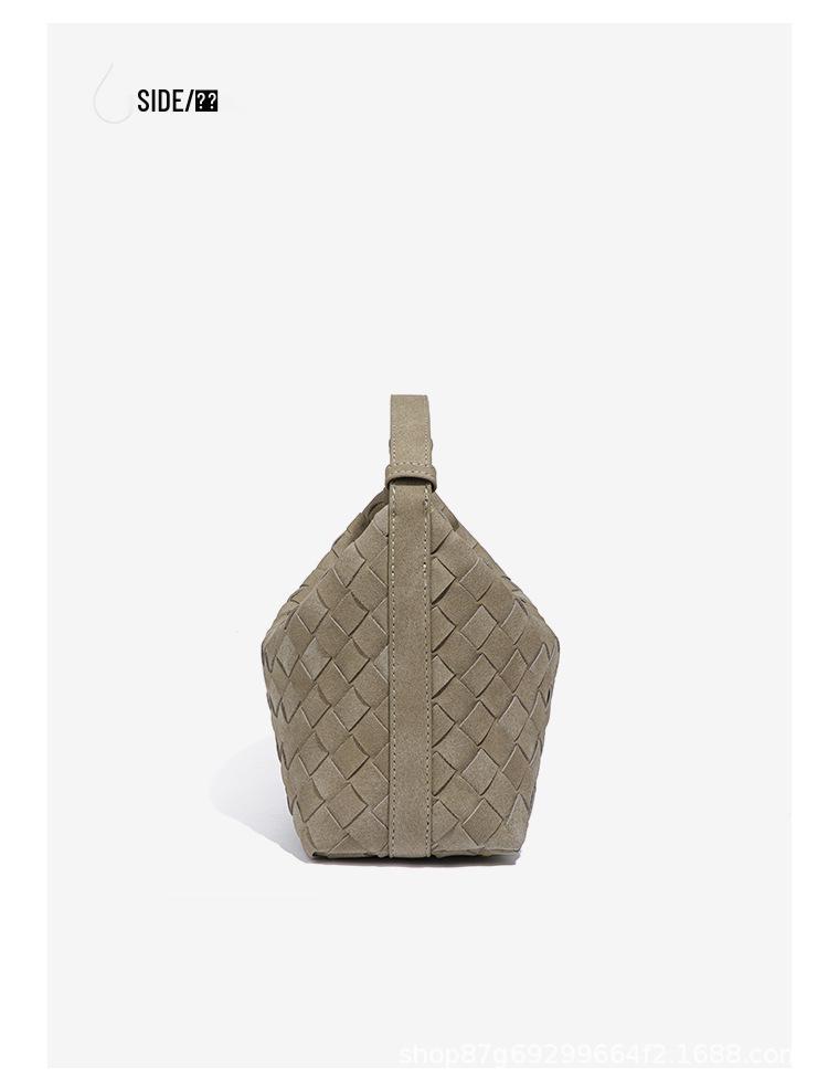 2025 Frosted Hand-Woven Mini Diamond Pattern Crossbody & Shoulder Handbag for Women