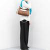 Perke Tote Bag with Nylon and Cowhide Twist BR 2-Way Cover, 08-00-09740, Women's,