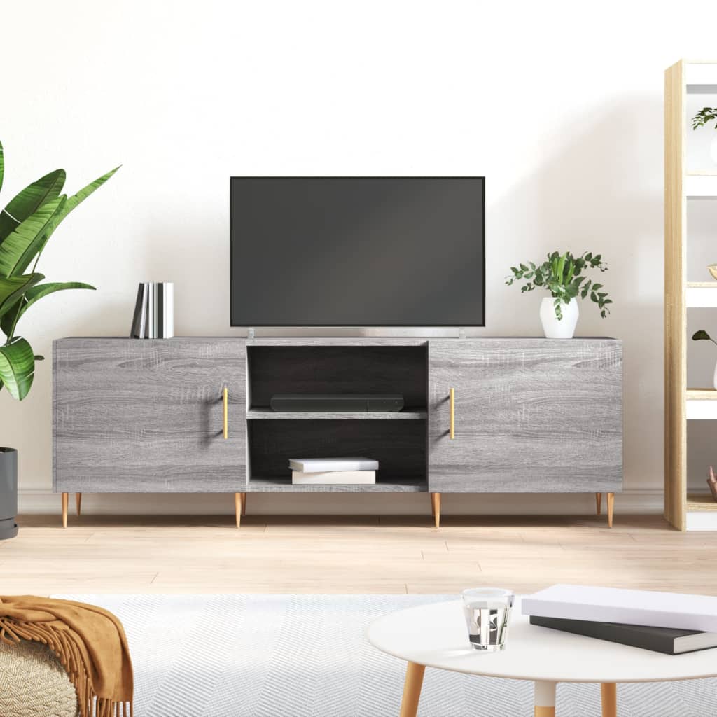 TV Cabinet Gray Sonoma 150x30x50 cm Particleboard