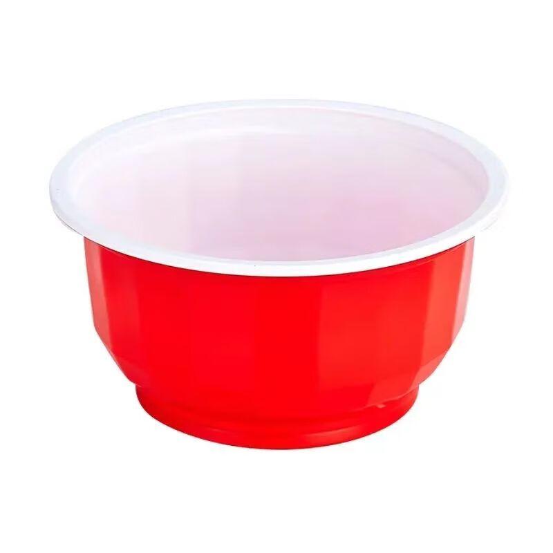 

Festive Red Disposable Plastic Bowls