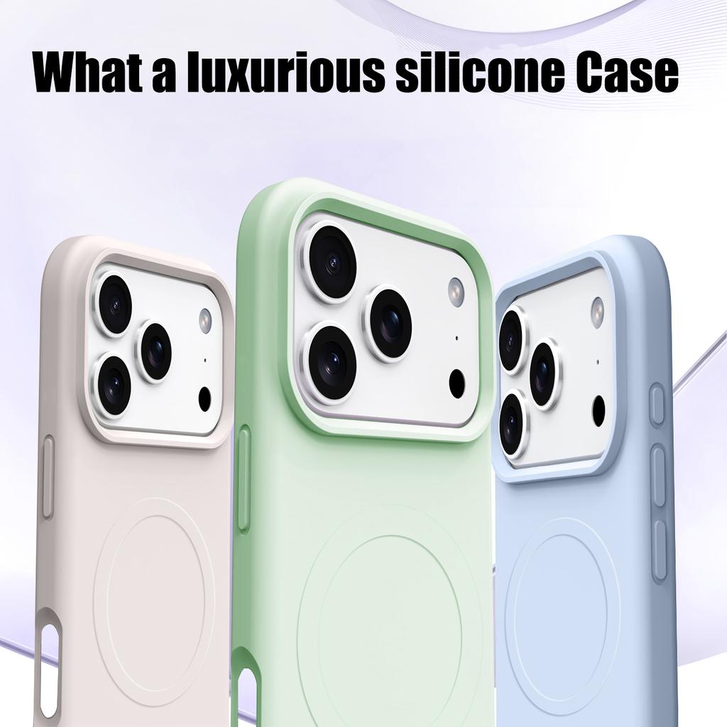 Support Magnetic Wireless Charging Silicone Case for iPhone 17 16 15 14 13 12 11 Pro Max Soft Shockproof Cover for 14 15 16 Plus