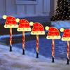 Solar Candy Cane Lights Outdoor Festive Solar Powered Christmas Candy Cane Pathway Markers For Driveway Patio Yard Lawn Garden