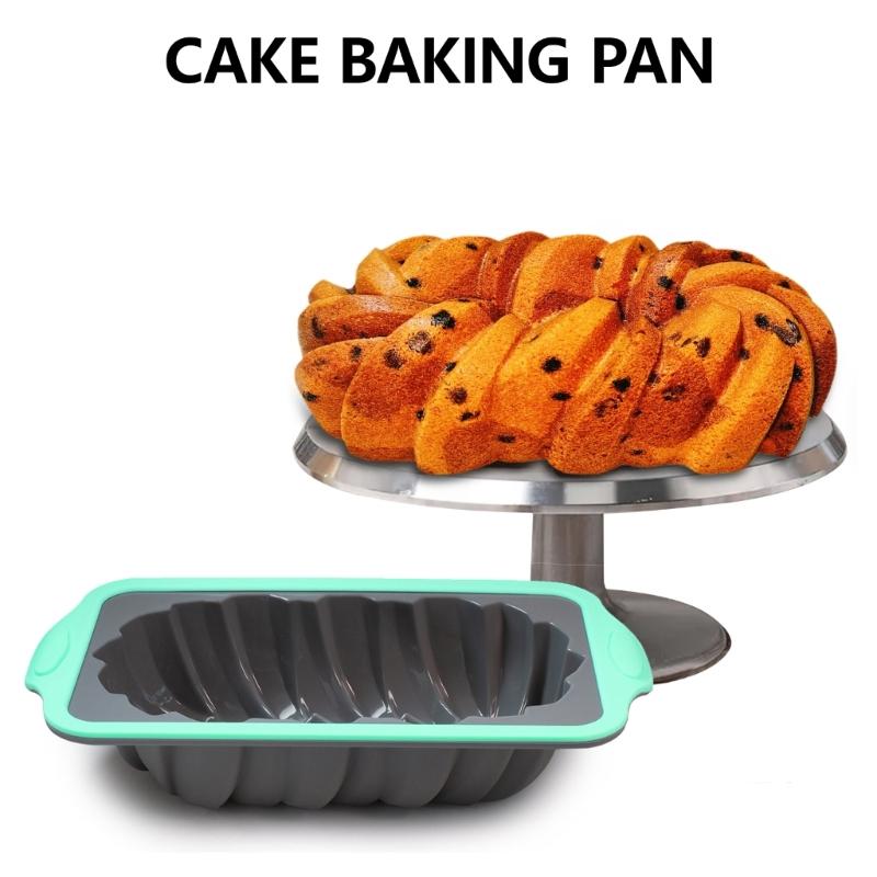 Silicone Baking Tray Multifuntional Cake Baking Molds Striped Shape Cake Pans Striped Baking Pans Suitable for Kitchen