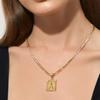 Versatile 26-Letter Square Pendant Necklace - European & American Style