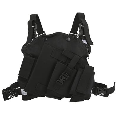 Harnais Oblique pour Radio Bidirectionnelle Réglable Sac de Poitrine pour Talkie-Walkie Poche pour Hôpitaux Militaires
