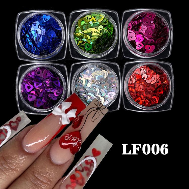 Nail Art Sequins Super Glitter Powder Symphony Combination Sequins Diy Nail Decoration 6 Color Set