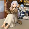 Hot 12Cm Frieren Beyond Journey'S End Frieren Anime Figure Desktop Cute Night-Suit Frieren Action Figure Figurine Model Doll Toy