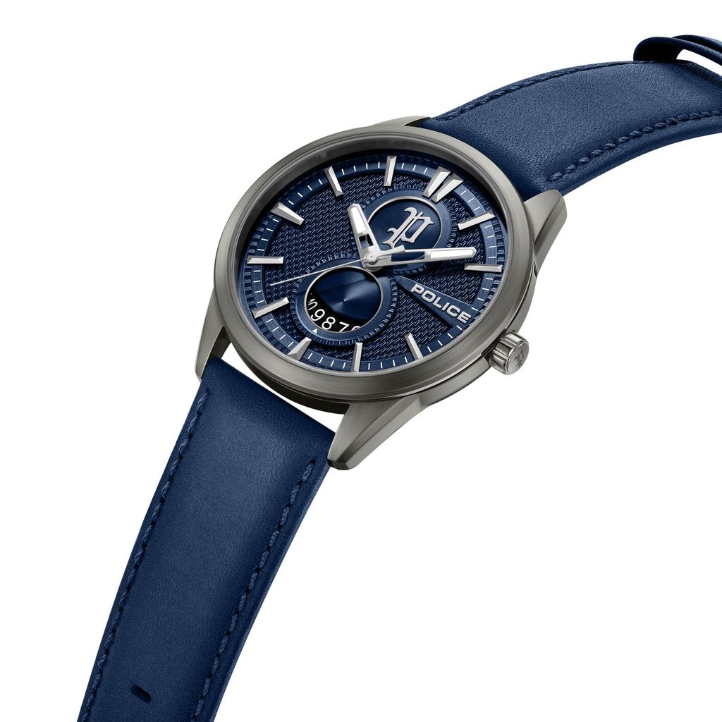 Watch STYLESHIFT Blue Dial Leather Strap PEWGB0092602 [POLICE][Authentic] Men's