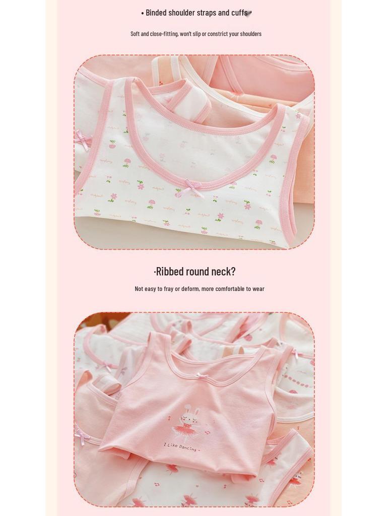 Clearance: Girls' Thin Sleeveless Summer Top, Children's Development Innerwear, Modal Fabric