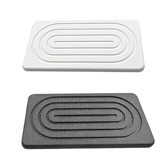 2Pcs Diatomaceous Earth Drying Pad Anti-Slip Leak-Proof Stone Sink Tray for
