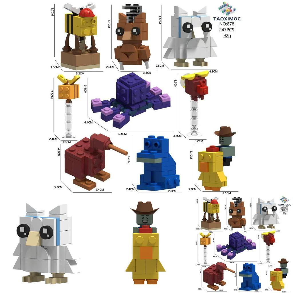 Grow A Garden Spelpersonage 9-delige Set Huisdier Bouwsteen Model Ornamenten Voor Creatief Spel En Knutselplezier