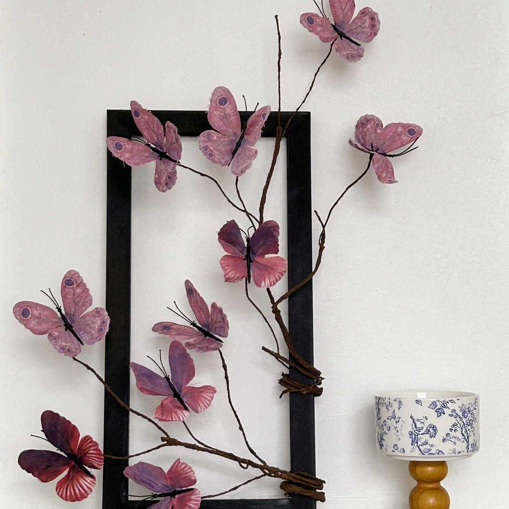 Chinese Style Butterfly Simulated Flower Ornament for Living Room, Table, or Cafe Décor