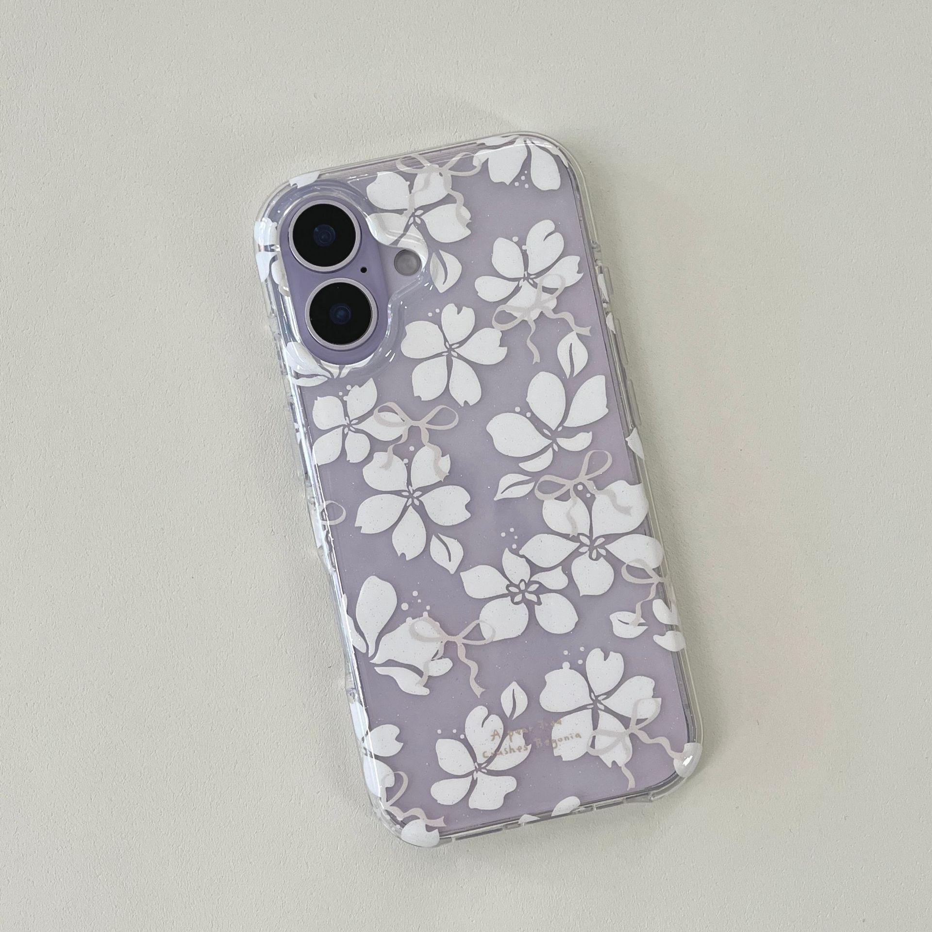 

French Lace Rose Flower iPhone 16/17 Pro Max/Girly 14 Case iPhone 17