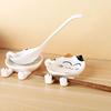 Cooking Storage Organizer Cartoon Cat Design Stove Holder Utensil Rack Pot Lid Stand Spoon Rest
