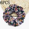 6pcs/lot Hair Scrunchies Bands Scrunchy Ties Ropes Ponytail Holder for Women Accessories Fabric Headwear Ditsy Floral Sweet Cute