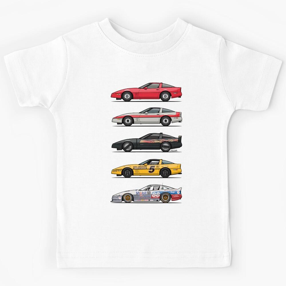 Stack of Bowtie C4 Ve77e Coupes And Racecars Kids T-Shirt 100
