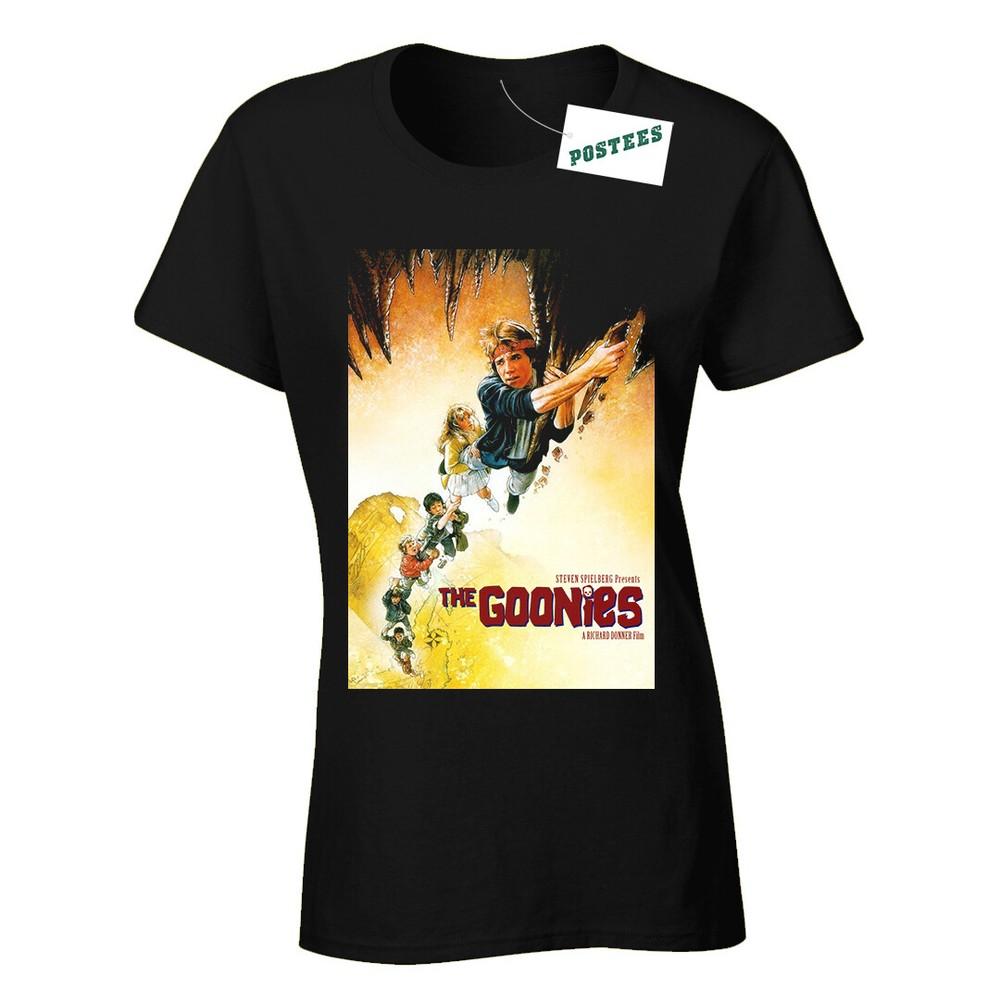 

Retro Movie Poster Style Inspired By The Goonies Ladies Fitted DTG T-Shirt L