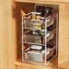 Kitchen storage rack, sink, storage rack, floor to ceiling household layered cabinet rack, multifunctional pull-out sink
