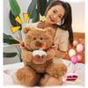 Bear Cute Cake Stuffed Toy Lady Birthday Holiday Gift Throw Decoration Pillow