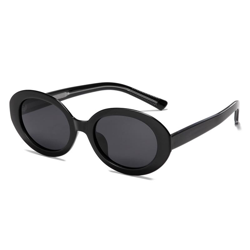 Small Frame Oval Tea Lens Nearsighted Sunglasses With Diopters Anti-Glare Prescription Sun Glasses For Women -0.5 To -4.0
