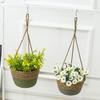 Flowerpot Cotton Rope Hanging Flower Basket Sturdy Handwoven Planter Rustic Charm Plant Holder Orchid Growing Pot