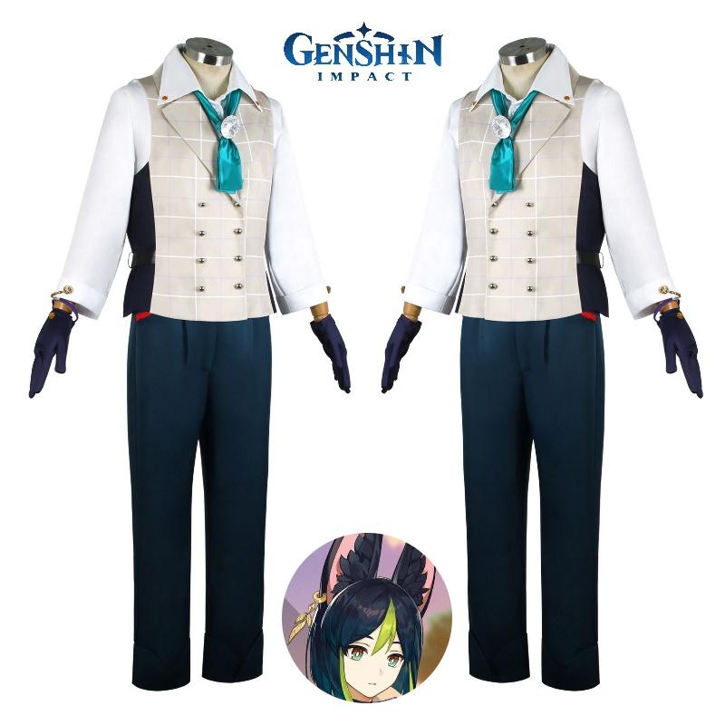 Impact Genshin Tighnari Linkage Cosplay Costume Halloween Party Outfit Fans Gift