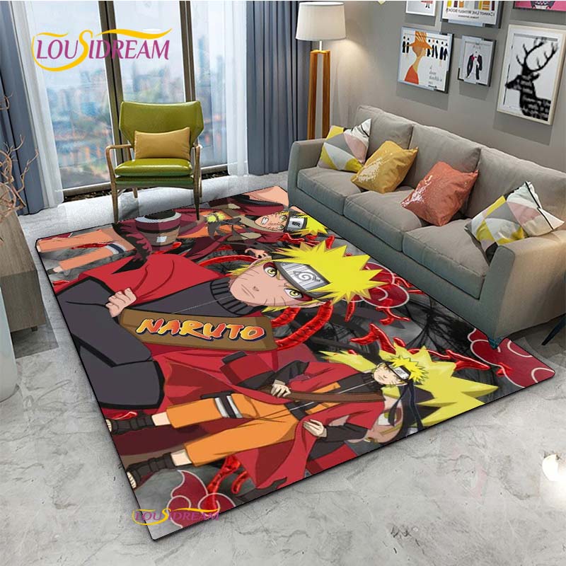 Naruto Cartoon Anime Carpet for Living Room Bedroom Cute Rugs Kitchen Table Door Kids Un-slip Floor Mats Alfombra Birthday gift