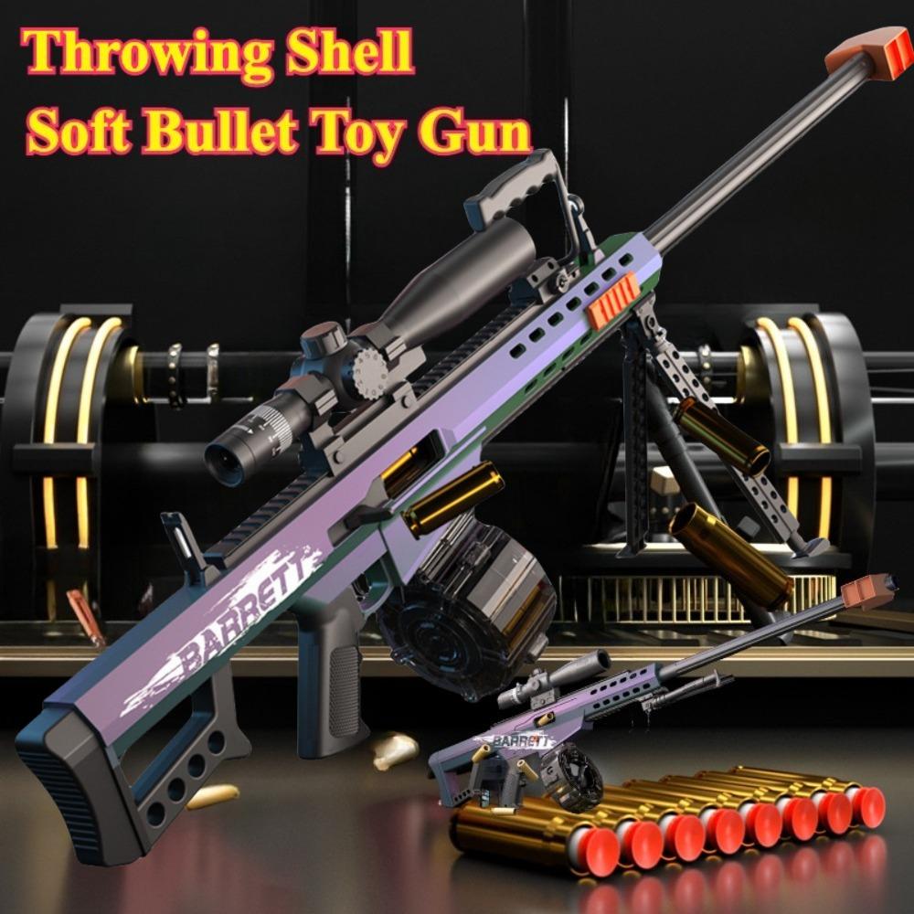 Electric Barrett Shell Throwable Soft-Bullet Toy Gun Outdoor Battle Sniper Rifle Model Christmas Gift For Children