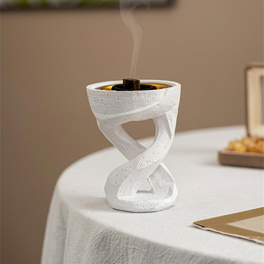 Middle East Bakhoor Burners Incenses Holder Resins Twist Shape Ornament Censers for Living Room and Bedroom Decoration