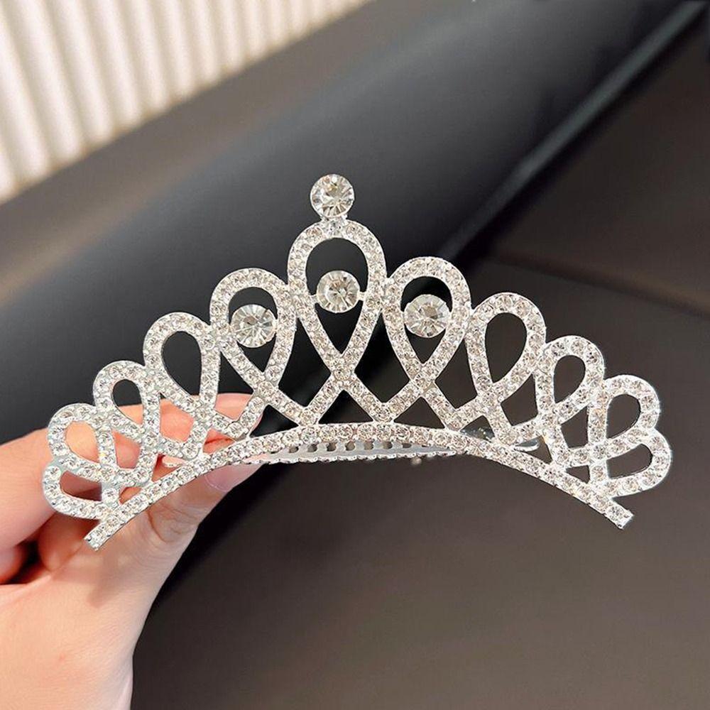 

Hairpin Cosplay Pros Crystal Crowns Children Girls Hair Comb Rhinestone Hairpin Princess Tiaras C
