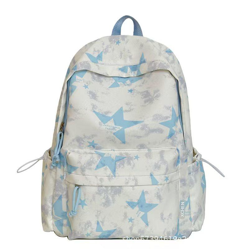 Schoolbag Japanese ins schoolbag backpack female junior high school students cute sweet stars large capacity small fresh backpack