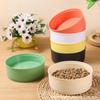 Large Solid Color Round Plastic Pet Food & Water Bowl for Cats & Dogs