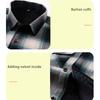 Men's Casual And Trendy Checked Button Cardigan, Men's Lapel Long-sleeved Inner Fleece Warm Coat