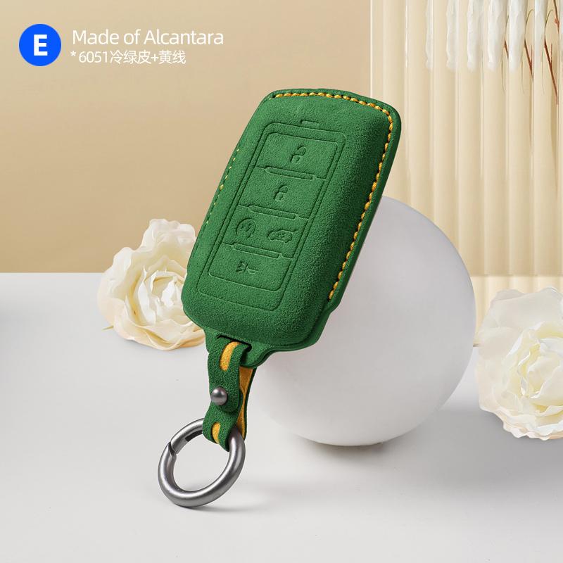 For for Car Remote Key Case Cover  Jeep Grand Cherokee Free Knight Commander Protector Suede Alcantara Accessories