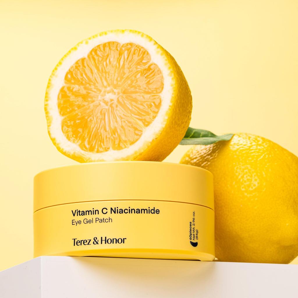 Terez Honor Vitamin C Niacinamide Hyaluronic Acid Eye Gel Vitamin C Eye Care Eye Korean 60 Sheets 2 & Patches, Patches, Packs, Cosmetics, (30 Pairs)
