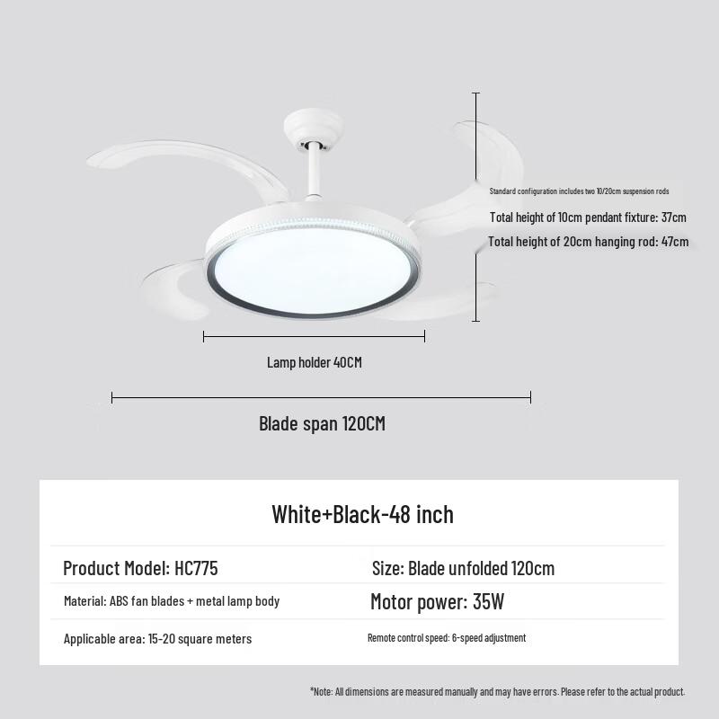 Dream Bubble Silent Eye-Care Invisible Ceiling Fan Light