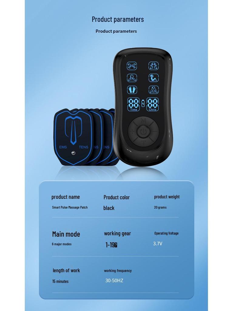 EMS Mid-Frequency Pulse TENS Cervical Spine Massage Patch