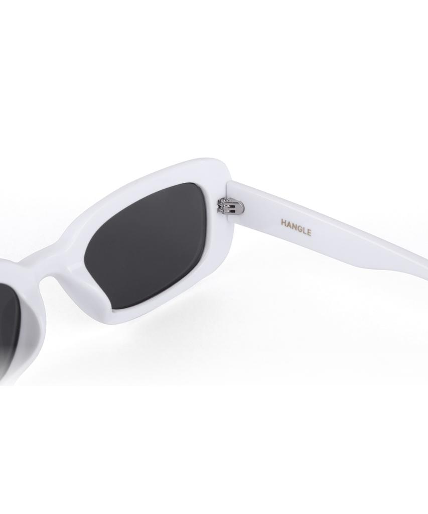 Hangeul Street Oval Chic Sunglasses White