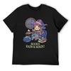Books Rain & Magic __ Spooky Halloween Fall Witch T-Shirt Custom T Shirt Graphics Blue Archive Mens Graphic T-shirts Pack