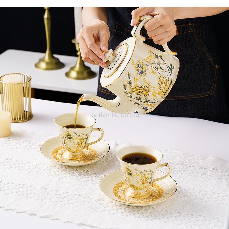 Set Flowers Afternoon Tea Teapot