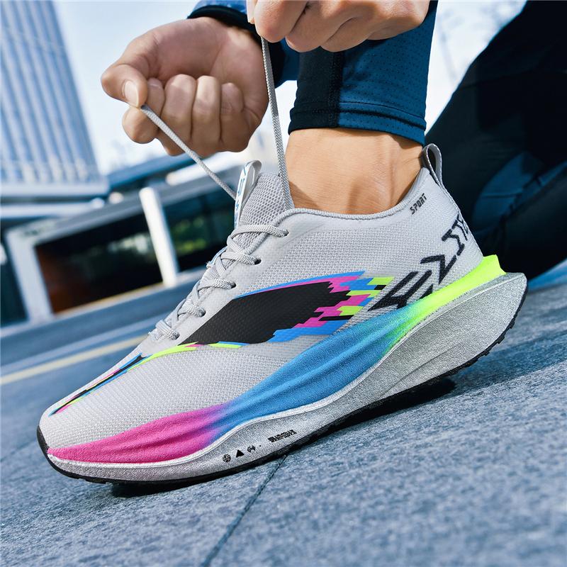 Marathon Running Shoes Unisex Speciality Athletic Men Breathable Lightweight Carbon Board Women'S Comfly Athletic Nonskid Athletic Shoes