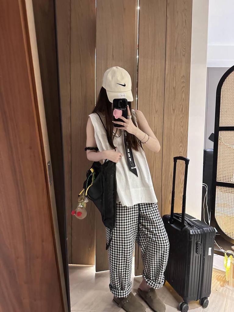 Reversible Summer Linen Cutout Tank Top